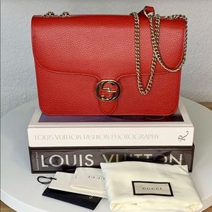Gucci Interlocking G Crossbody Bag Red